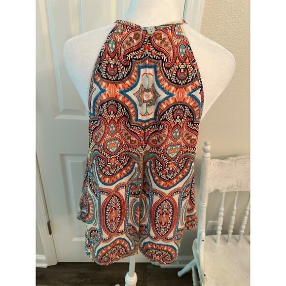 Show Me Your Mumu Colorful Paisley High Neck Tank Size M - Picture 4 of 4